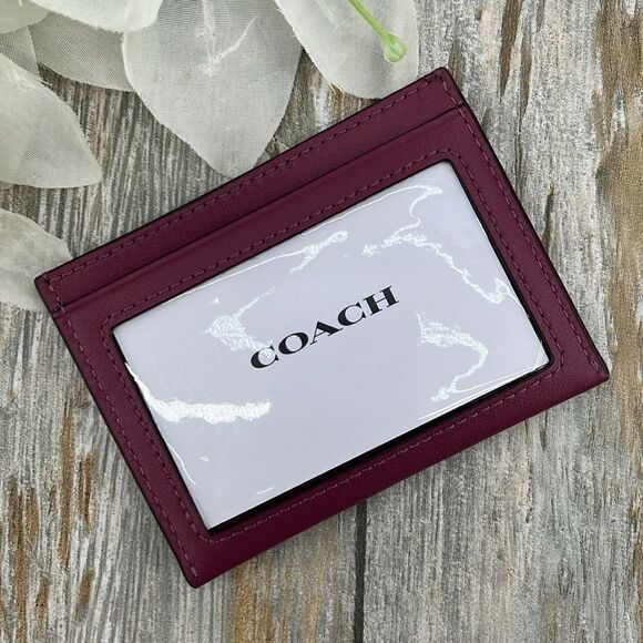 Coach Slim Id Card Case Bow Print Wallet Bag Purse - Picture 5 of 8
